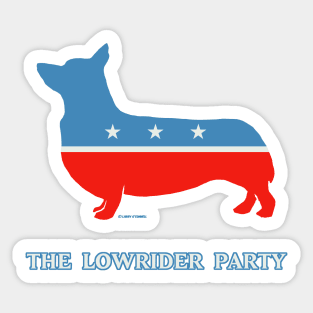 The Lowrider Party aka the Corgi Party Sticker